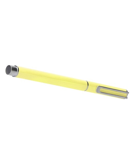 Conjunto de esferográfica e caneta rollerball em caixa de design  Endless Summer Belius amarelo e prateado Amarelo-5