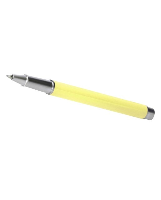 Conjunto de esferográfica e caneta rollerball em caixa de design  Endless Summer Belius amarelo e prateado Amarelo-6