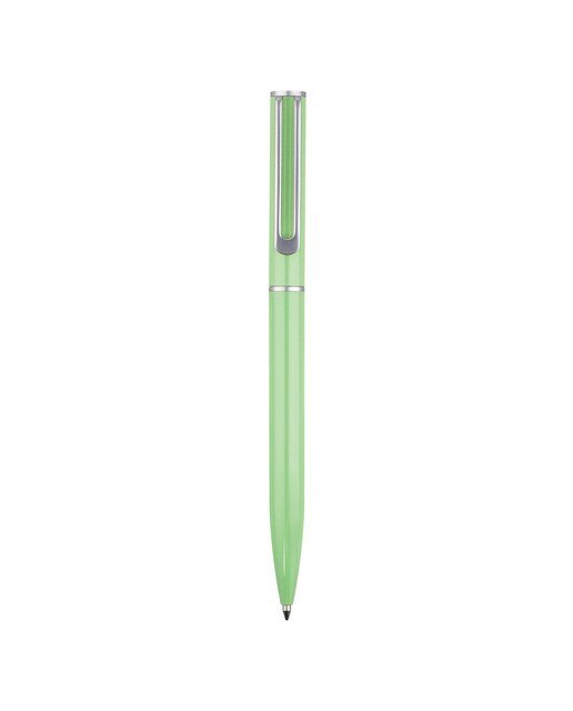 Conjunto de esferográfica e caneta rollerball em caixa de design Endless Summer Belius verde e prateado Verde-1