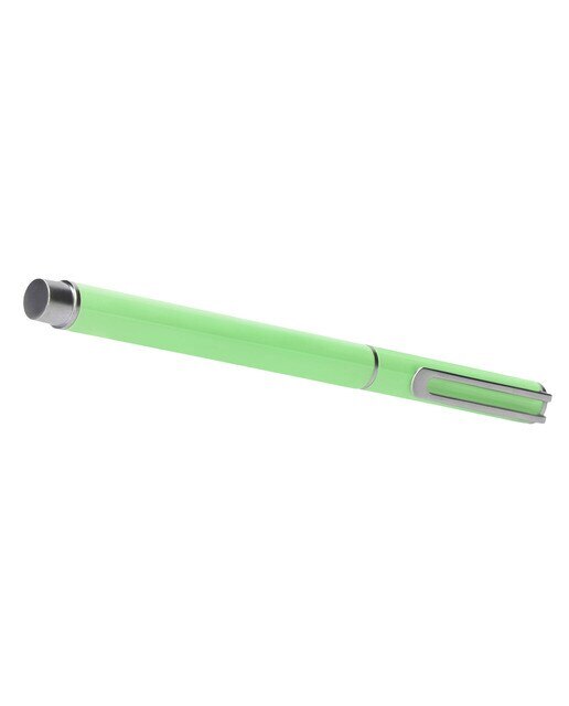 Conjunto de esferográfica e caneta rollerball em caixa de design Endless Summer Belius verde e prateado Verde-5