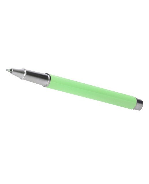 Conjunto de esferográfica e caneta rollerball em caixa de design Endless Summer Belius verde e prateado Verde-6