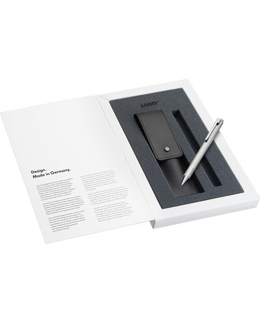 SET 240 Bolsa + esferográfica Econ Lamy escovado Aço polido-1