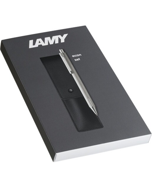 SET 240 Bolsa + esferográfica Econ Lamy escovado Aço polido-2