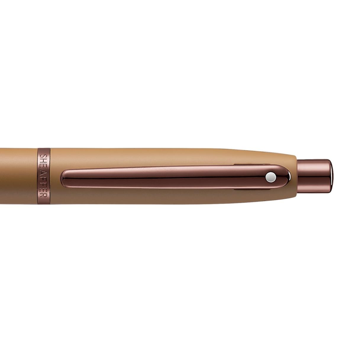Juego para regalo de bolígrafo Coffee Edition marrón mate con detalles en marrón y tarjetero Marrón-7