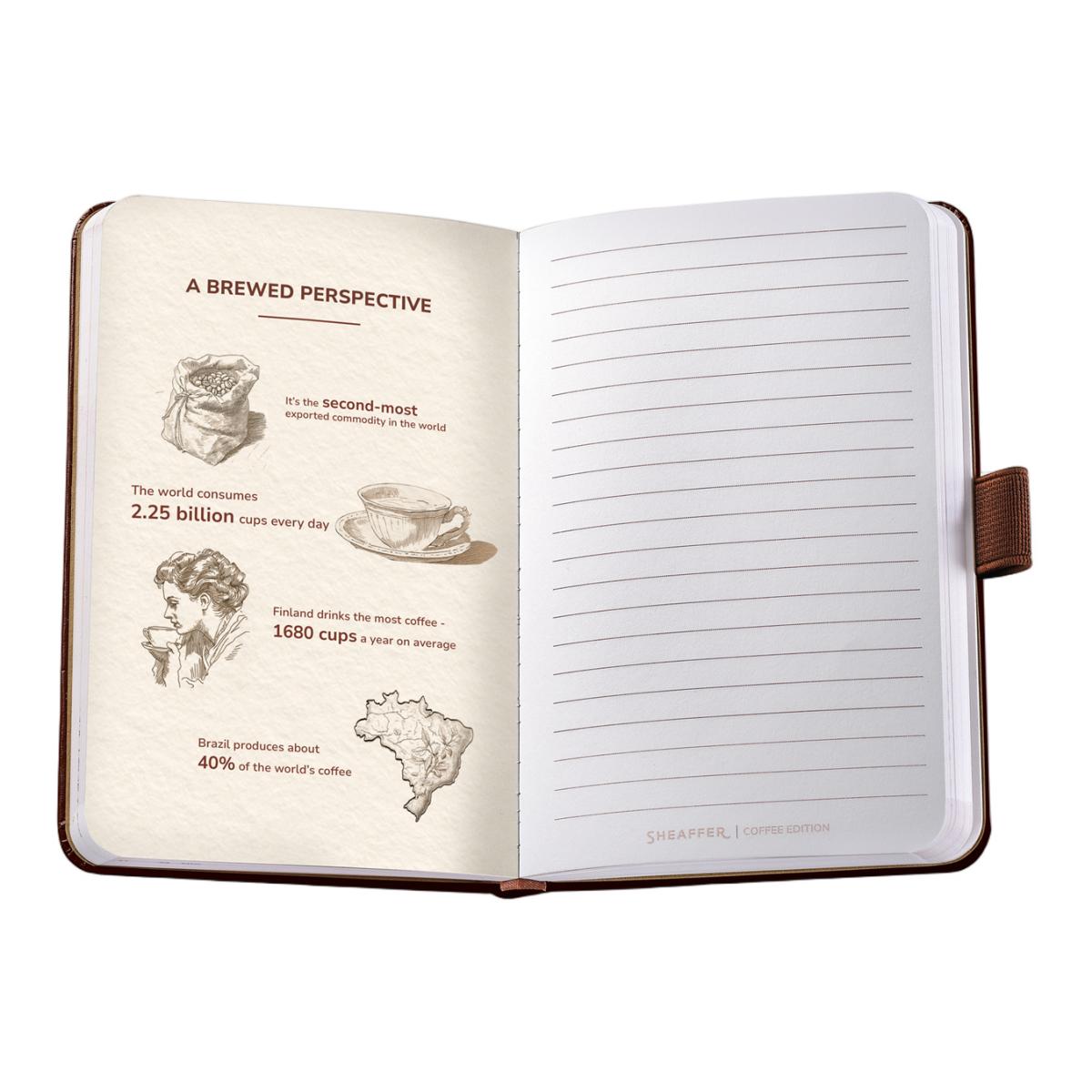 Imagen 10 de Juego para regalo de bolígrafo marrón mate con detalles en marrón y cuaderno pequeño marrón de la colección Coffee Edition · VFM de Sheaffer Marrón