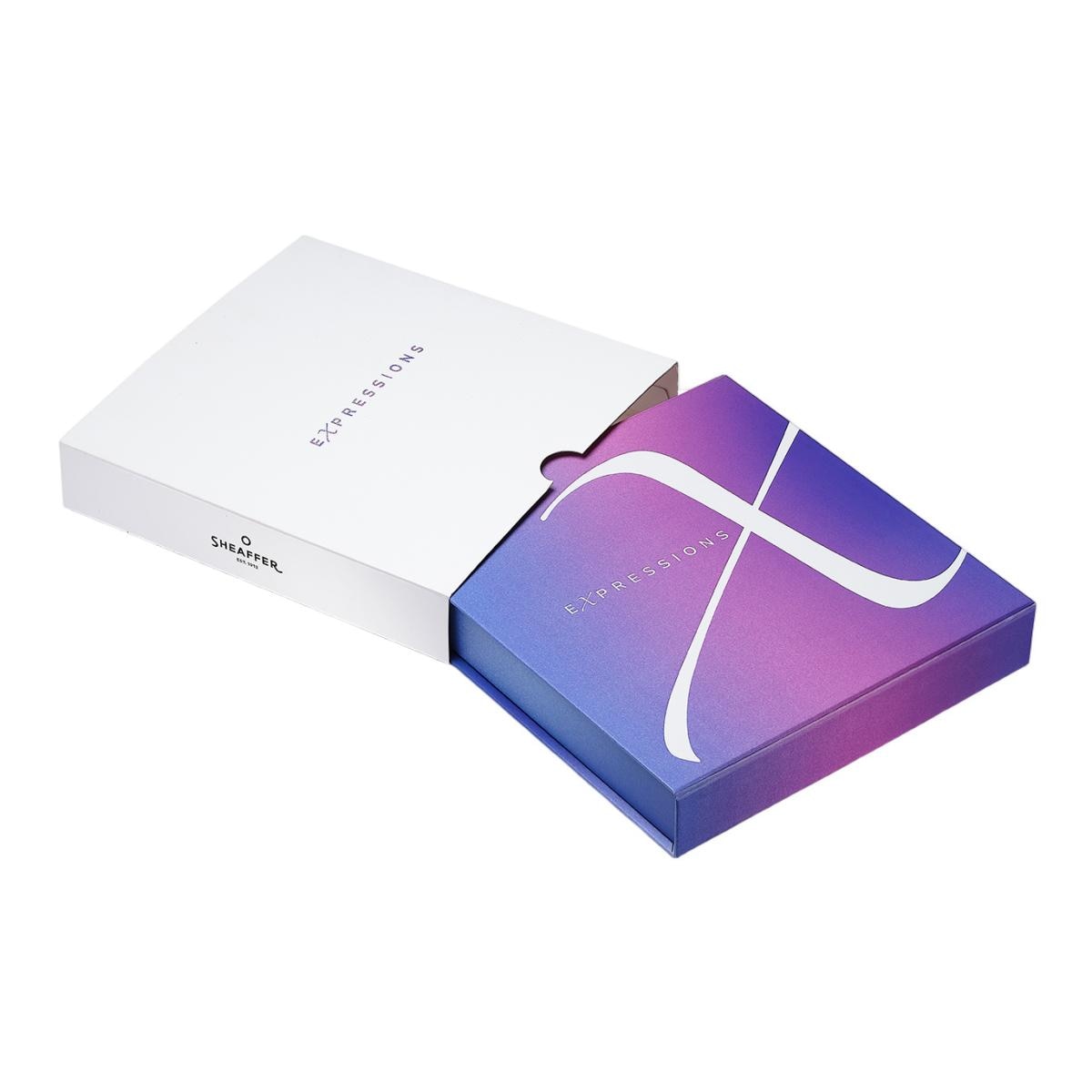 Juego para regalo de bolígrafo nácar degradado con detalles cromados y cuaderno pequeño azul pastel de la colección Expressions · 100 de Sheaffer Nácar-9