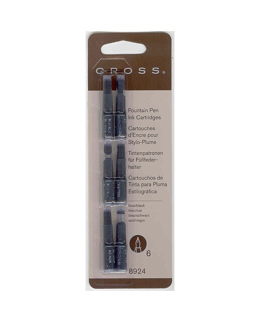 Cartuchos de recarga de caneta de aparo azul/preta Azul / Preto-1