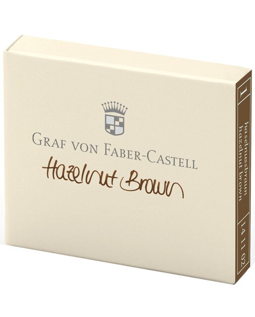 Caixa com 6 Cartuchos Avelã Graf von Faber-Castell Castanhos Castanho-1