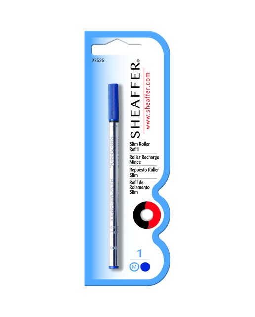 Recarga de Caneta Rollerball Slim Tinta de Gel Ponta Média Sheaffer Azul Azul-1