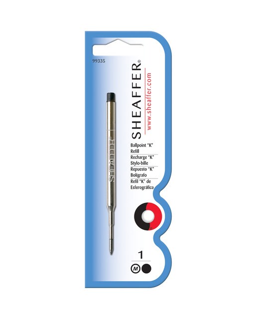 Recarga Sheaffer "K" para Caneta Esferográfica Preta de Espessura Média Preto-1