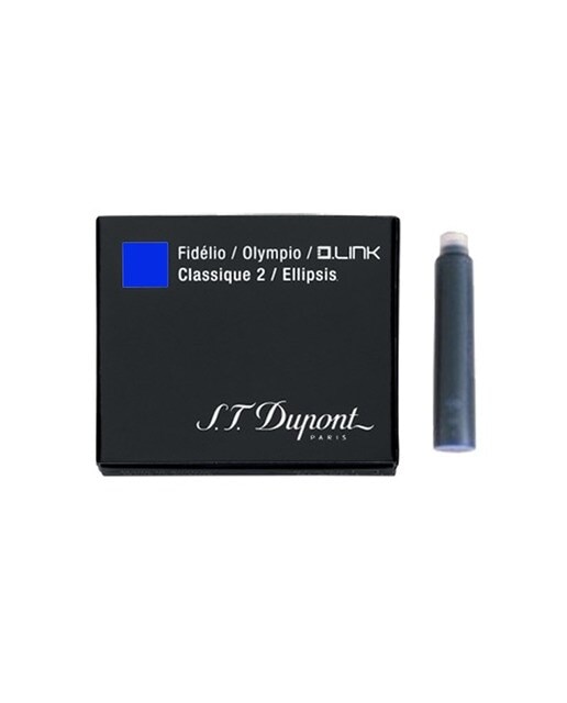 Imagen 0 de Caja de 6 Recambios de Tinta Azul para Plumas Estilográficas S.T. Dupont