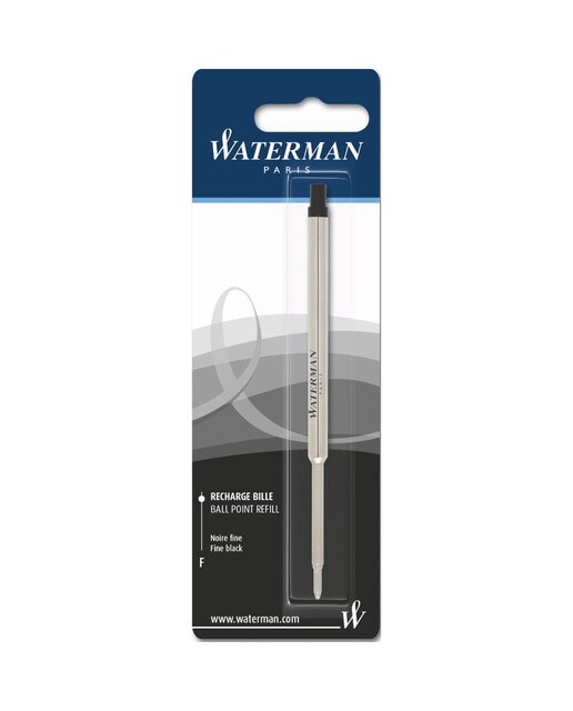 Blister com Recarga de Caneta esferográfica Standard Máxima Preta Fina Waterman 1