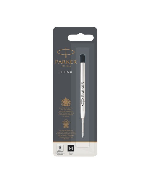Recarga de Caneta Esferográfica de Gel Parker Preta Preto-1