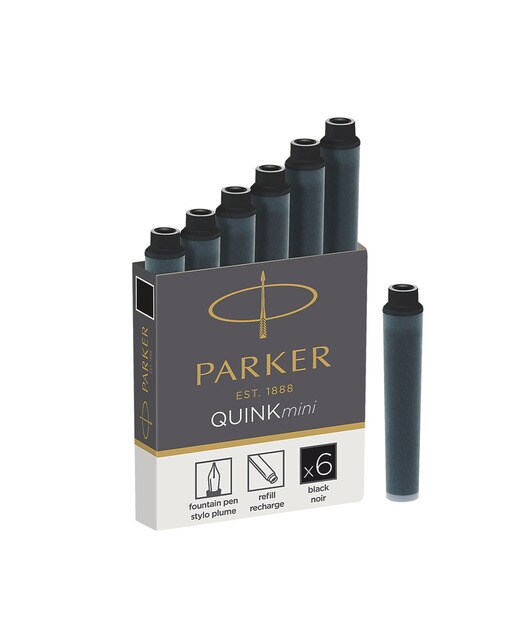 Cartuchos Curtos Parker Pretos Preto-1