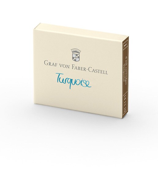 Caixa com 6 Cartuchos de Tinta Graf von Faber-Castell Turquesa Turquesa-1