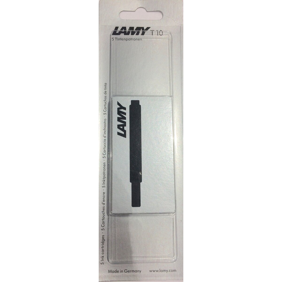 Blister com Caixa de 5 Cartuchos de Tinta T10 Lamy Preta Preto-2