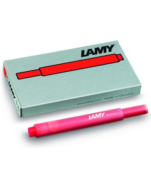 Imagem 0 de Blister com Caixa de 5 Cartuchos de Tinta T10 Lamy Vermelha