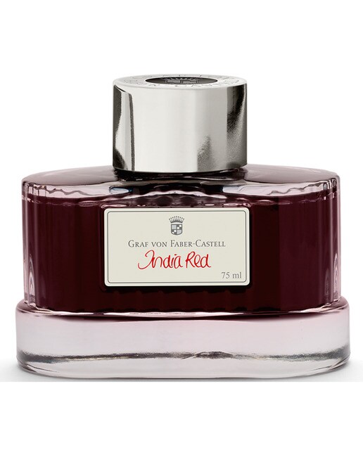 Imagem 0 de Tinteiro de vidro de 75 ml Graf von Faber-Castell vermelho índio