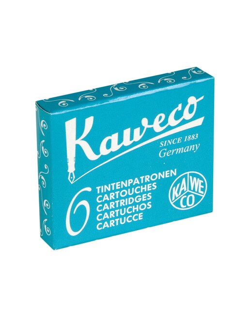 Cartuchos standard Caixa com 6 Kaweco azul turquesa 1