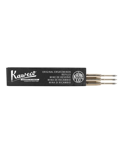 3 recargas G2 de caneta esferográfica Kaweco preta 1
