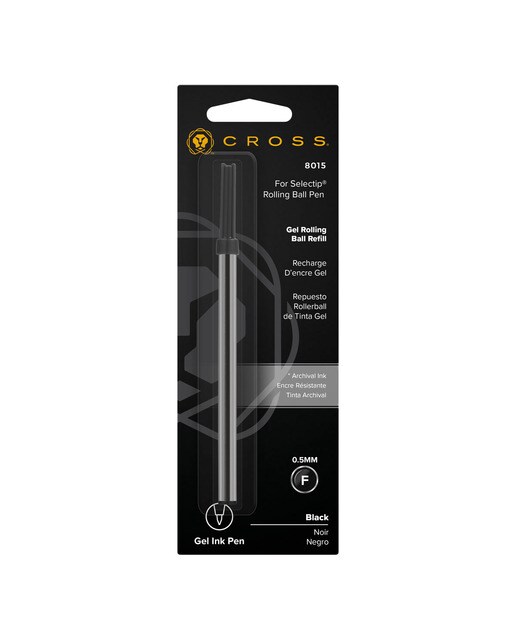 Imagem 0 de Recarga Fina 0,5 mm para Cross Gel Ink Roller Ball Black