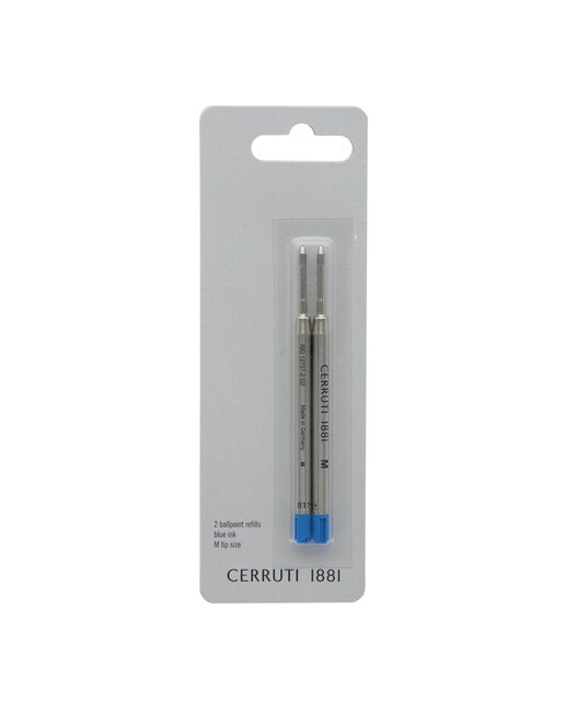 Pack de 2 recargas caneta esferográfica Metal azul Azul-1