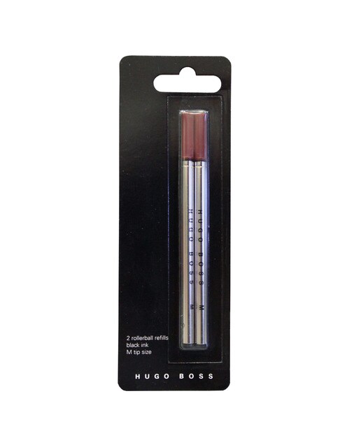 Pack de 2 recargas de caneta rollerball de metal pretas Preto-1