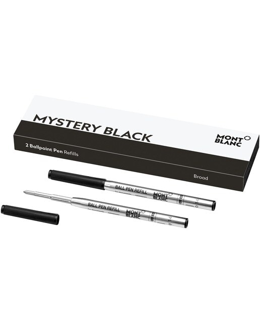 2 Recambios Para Bolígrafo (B), Mistery Black PF MontblancNegro 1