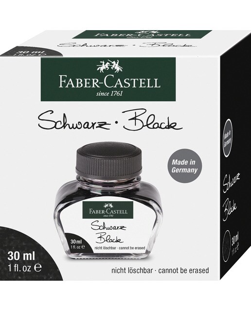 Tinteiro de 30 Mi para Esferográficas com Conversor Faber-Castell - Preto Preto-2