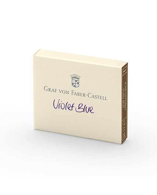 Imagem 0 de Estojo com 6 cartuchos de tinta azul-violeta Graf von Faber-Castell