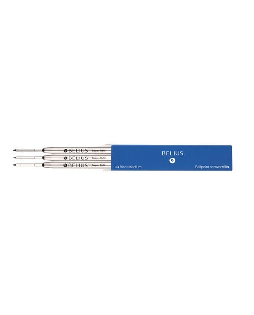 Recarga para esferográfica 0,8 mm caixa de 3 unidades Belius azul Azul-2