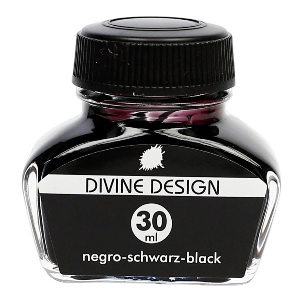 Tintero 30 ml Divine Design negro.