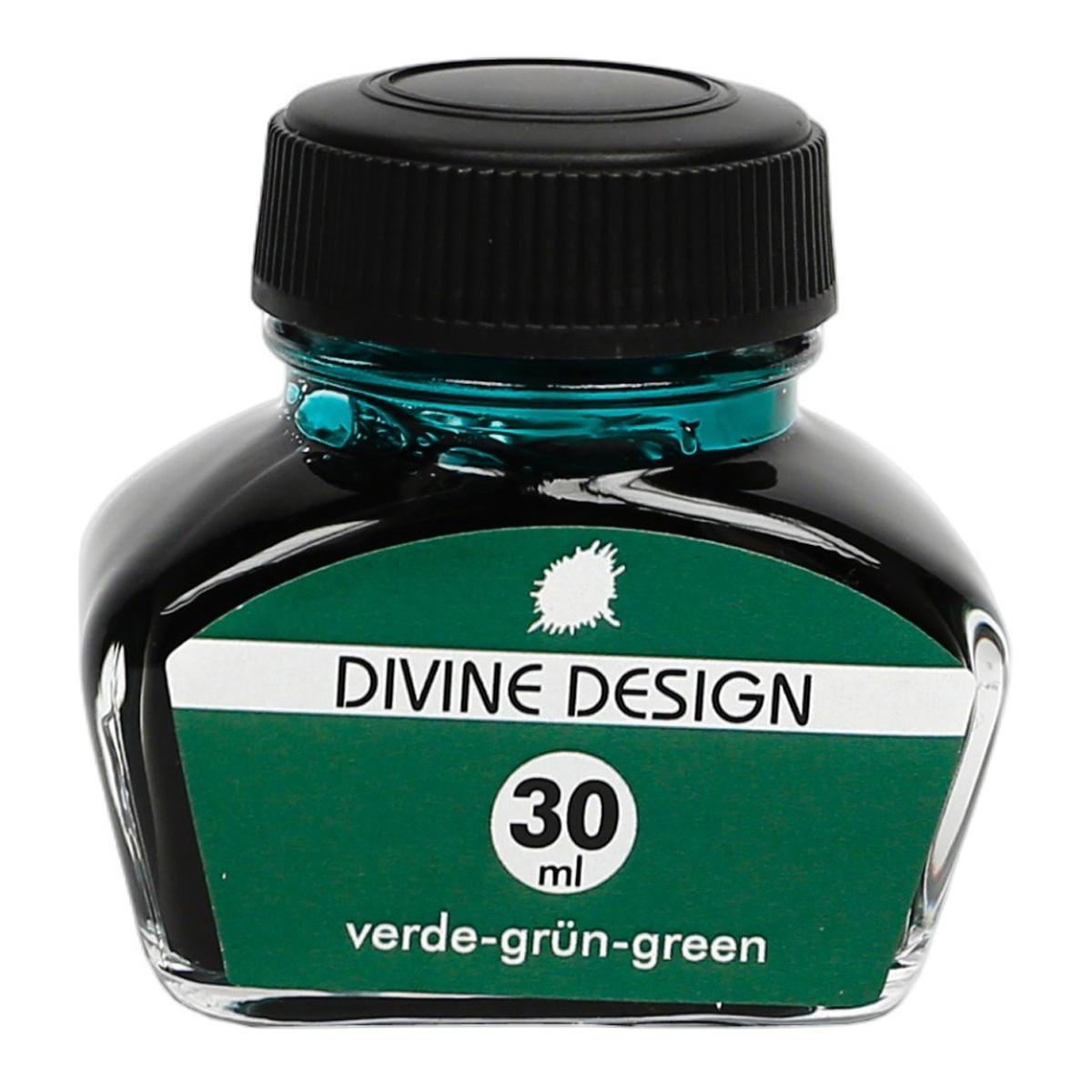 Tintero 30 ml Divine Design verde.
