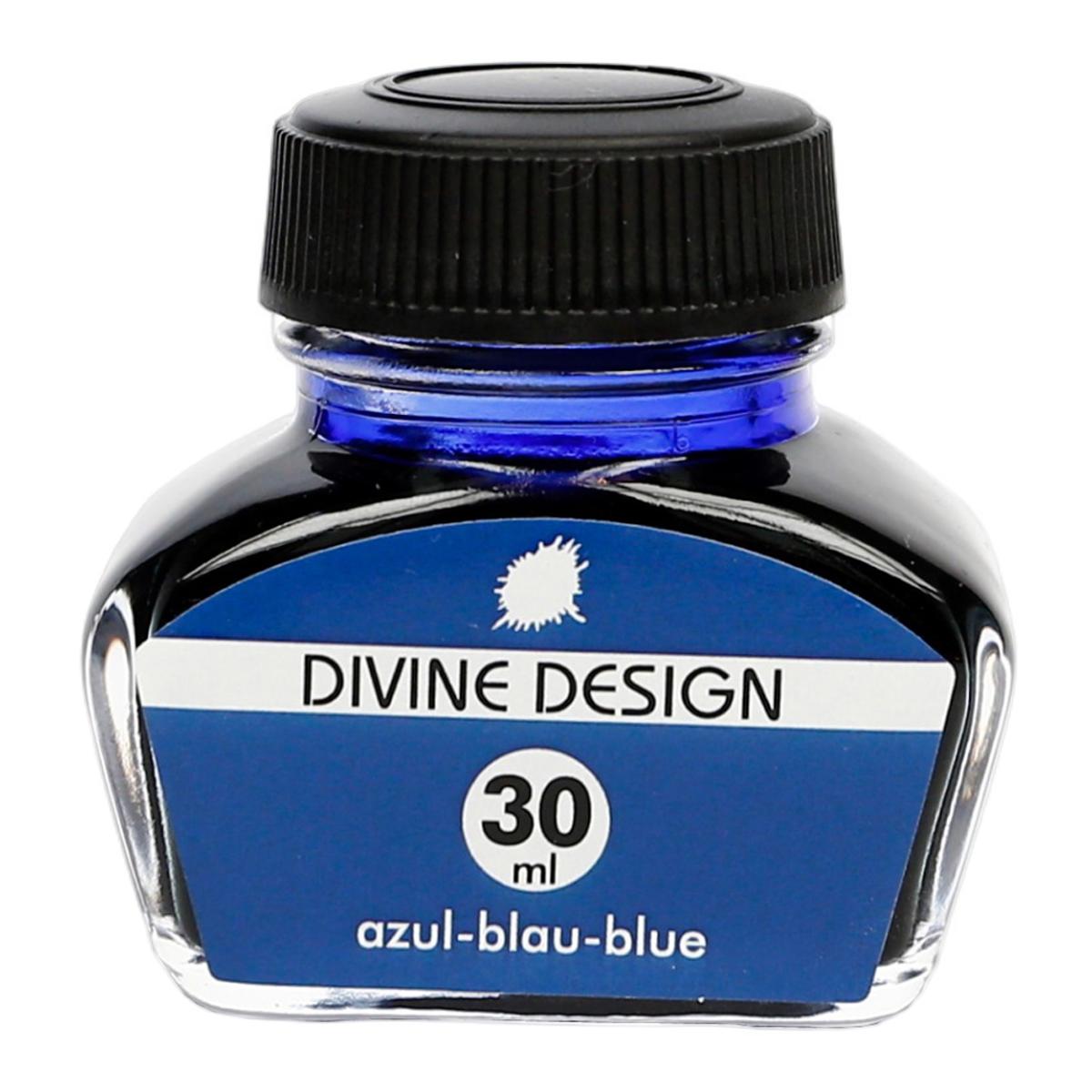 Tintero 30 ml Divine Design azul.
