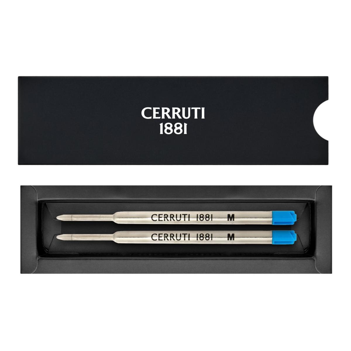 2 Recargas de Caneta Cerruti 1881 Softline Azul Medio Azul-2