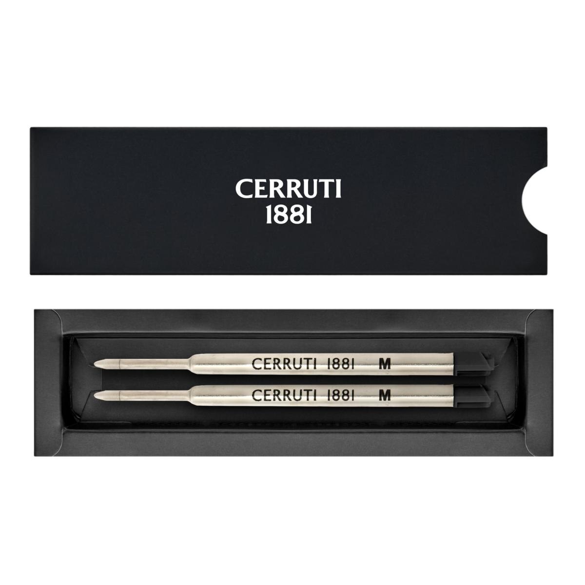 2 Recargas de Caneta Cerruti 1881 Softline Preto Medio Preto-2