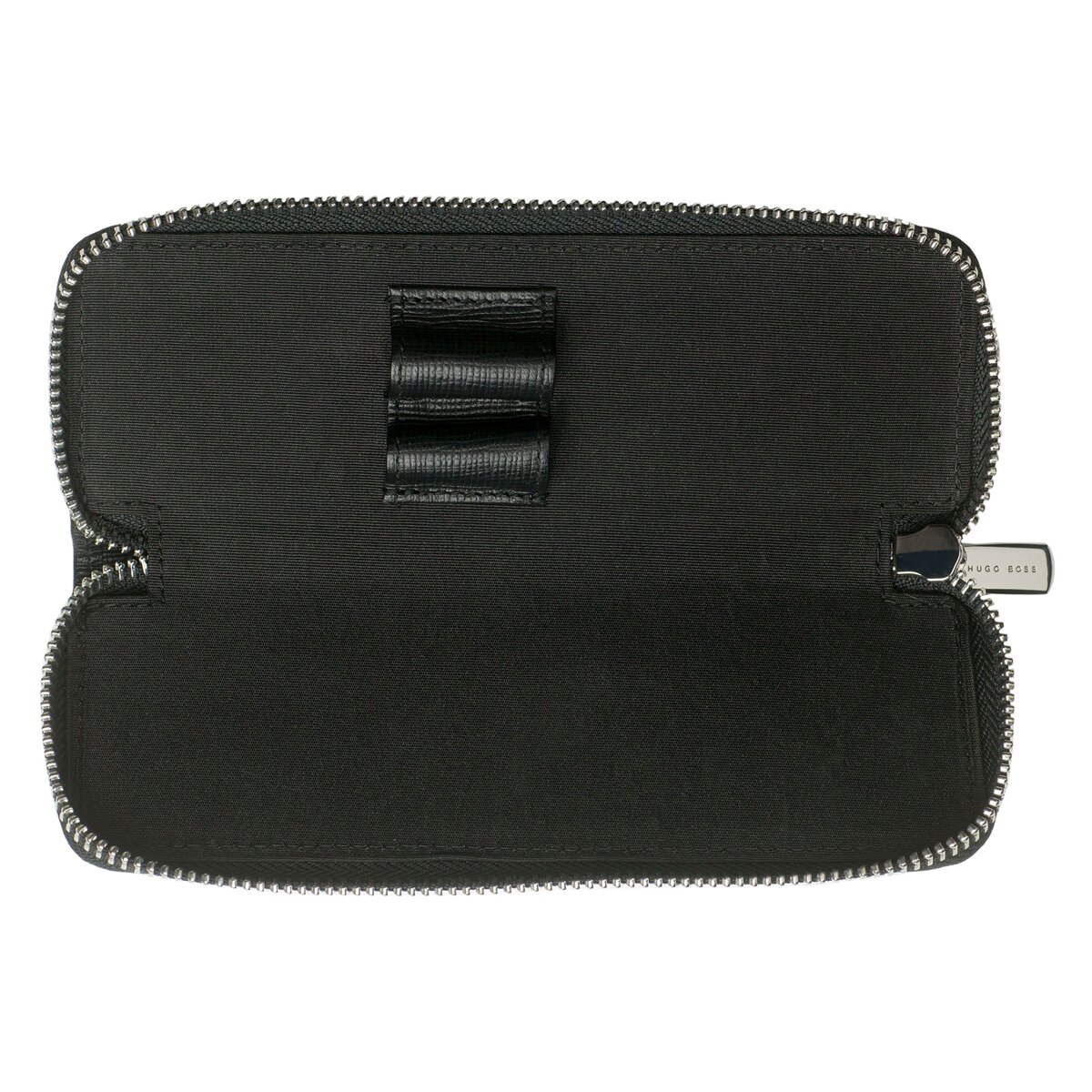 Estojo de caneta esferográfica dupla com fecho de correr Tradition preto Preto-3