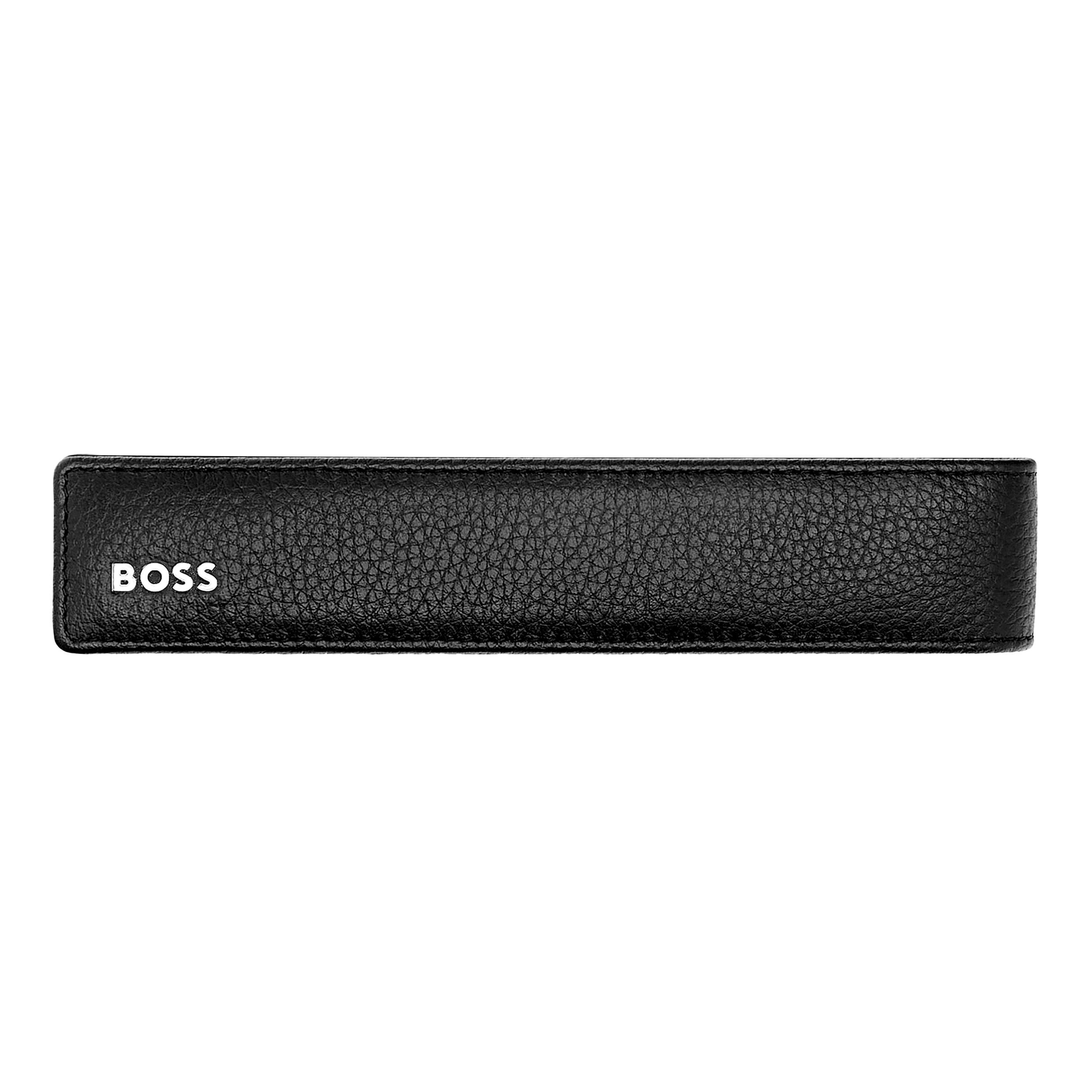 Capa de Escrita em Pele 1 Pza. Classic Grained Black Preto-2