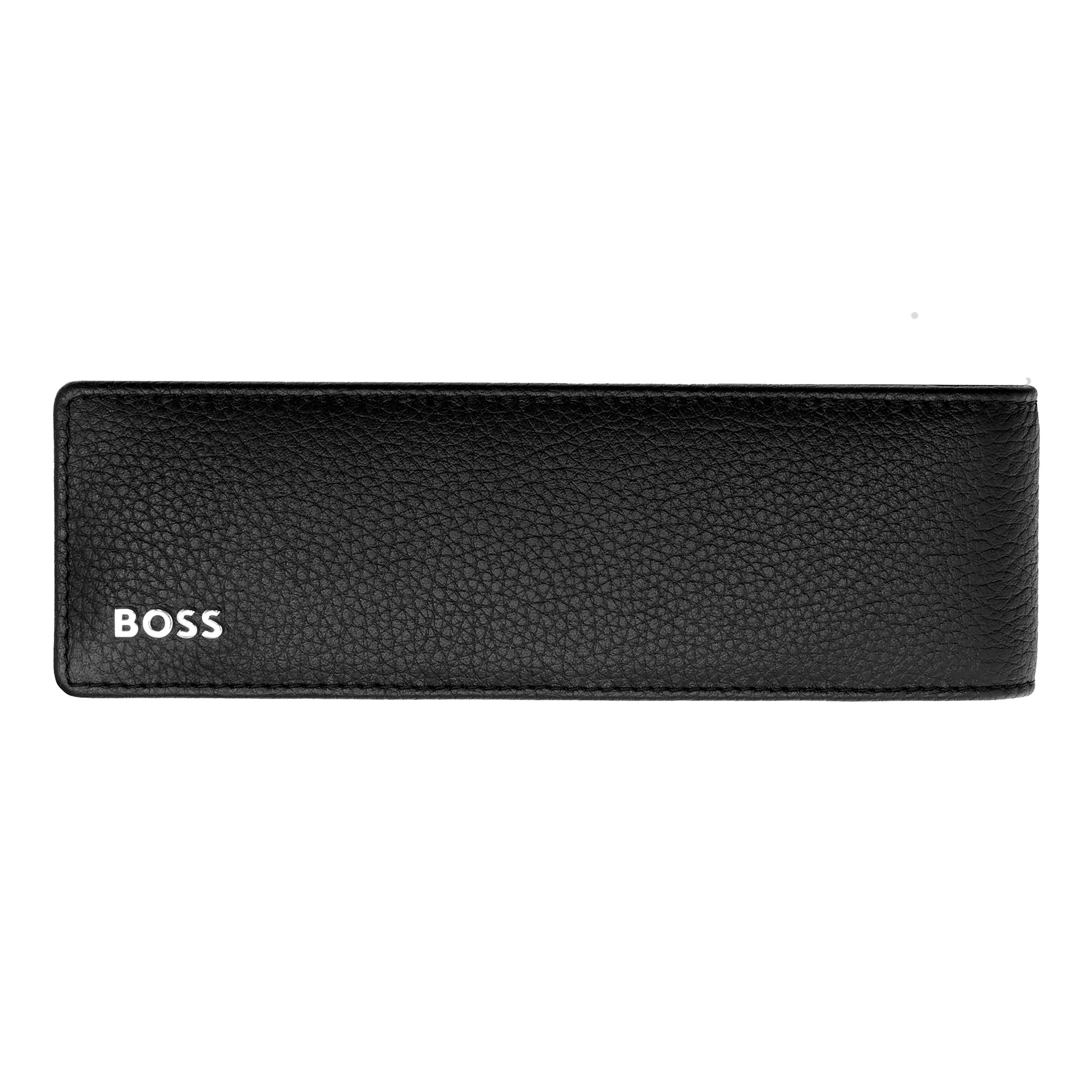Capa de Escrita em Pele 2 Pza. Classic Grained Black Preto-2
