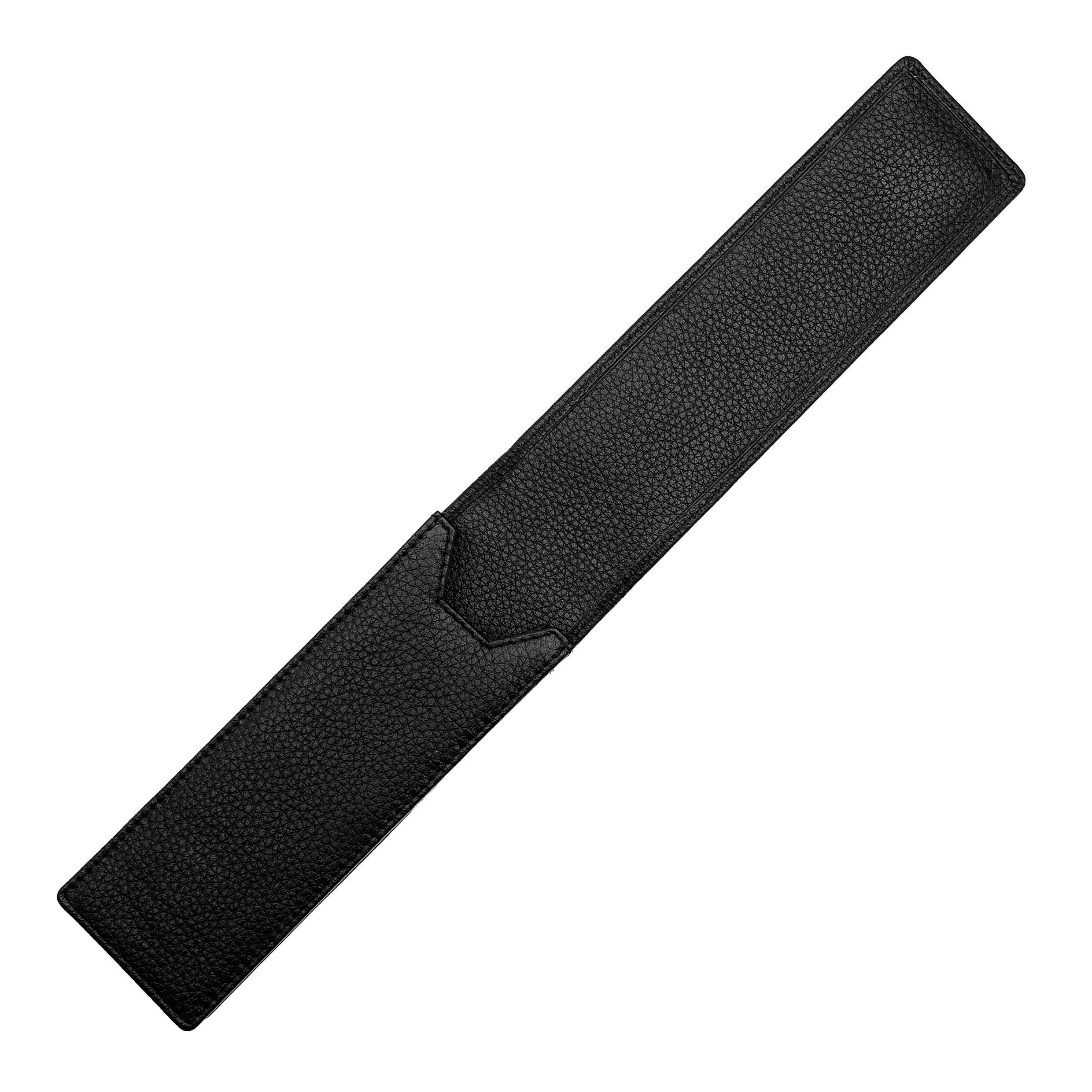 Capa de Escrita em Pele 2 Pza. Classic Grained Black Preto-4
