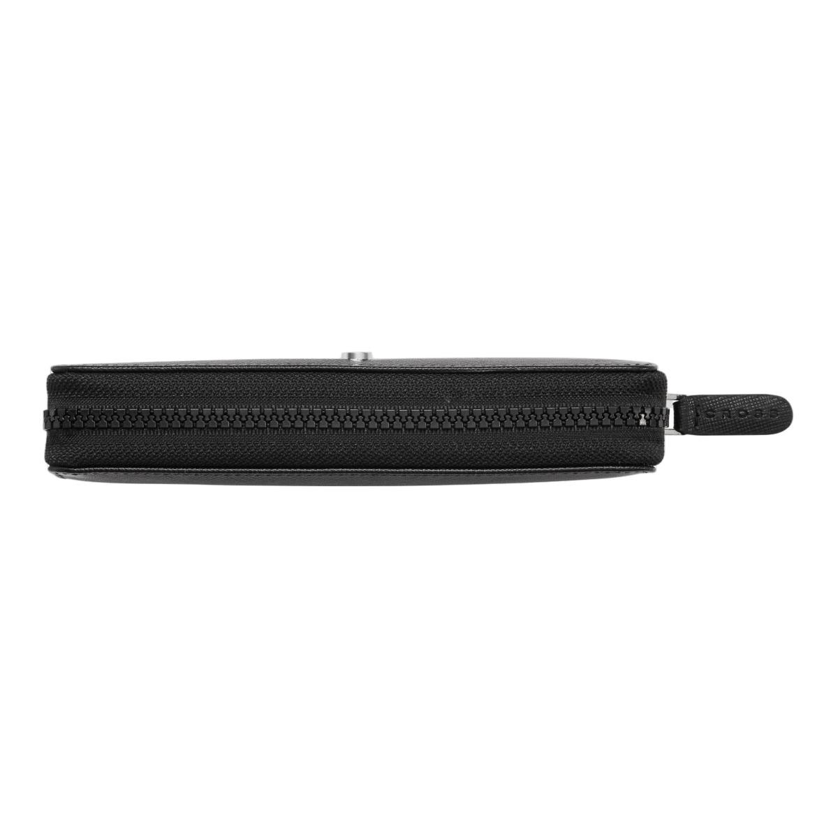 Imagen 3 de Funda para escritura negra con cremallera para dos piezas de la colección de piel Saffiano de Cross Negro