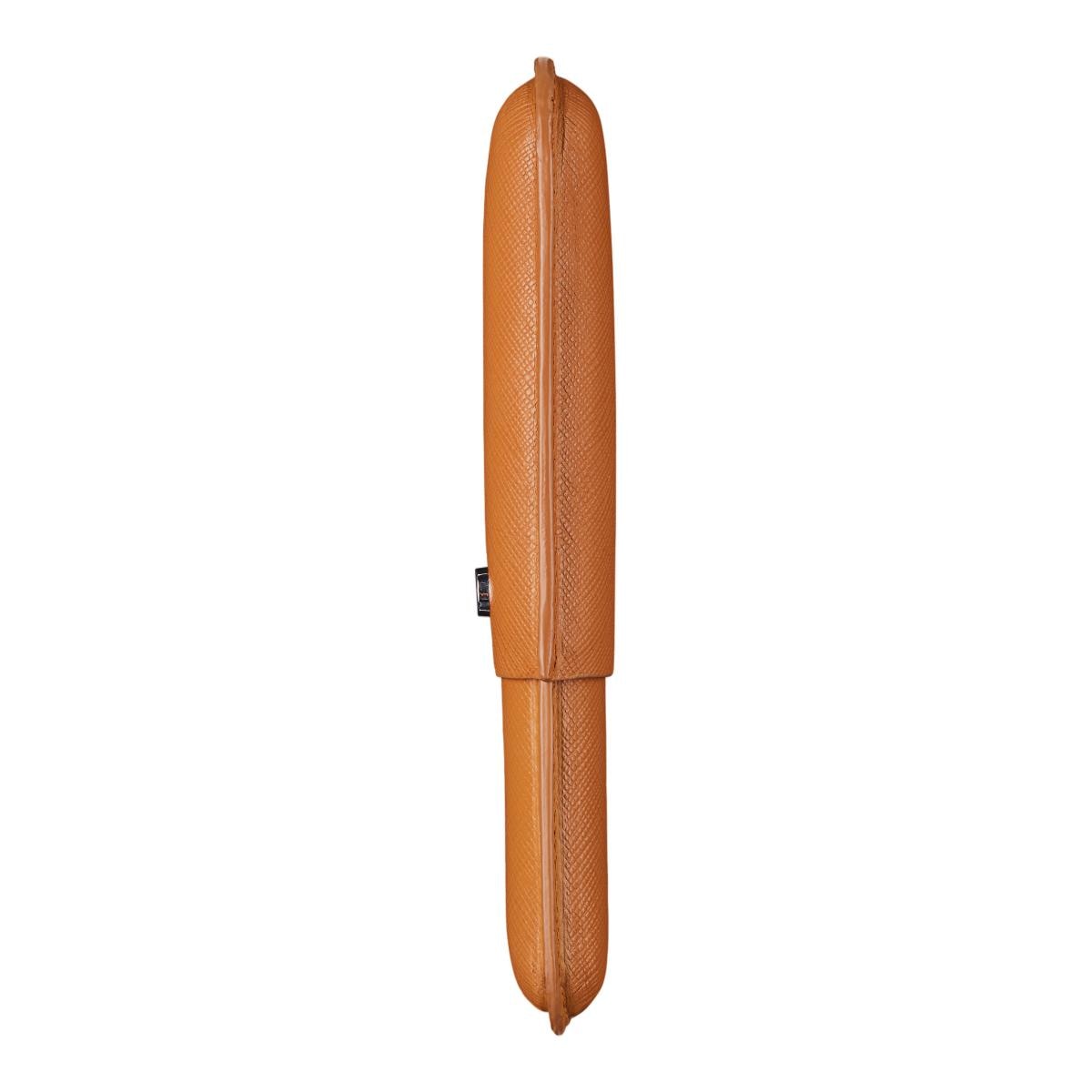 Imagen 2 de Funda para escritura marrón café tipo "porta puros" para una pieza de la colección de piel Saffiano de Cross Marrón
