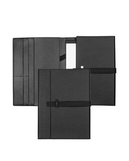 Carpeta A4 illusion gear Hugo Boss negra