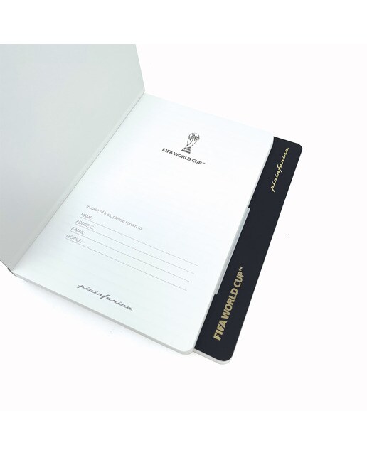 Bloco A5 Papel Pedra Pautado Edição Especial Limitada Campeonato Mundial de Futebol da Fifa Catar 2022 120 g - Preto Preto-2