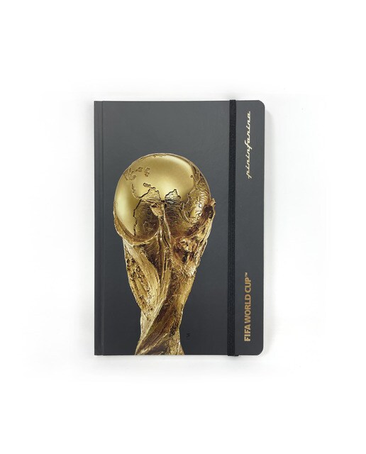 Bloco A5 Papel Pedra Pautado Edição Especial Limitada Campeonato Mundial de Futebol da Fifa Catar 2022 120 g - Preto Ouro-1