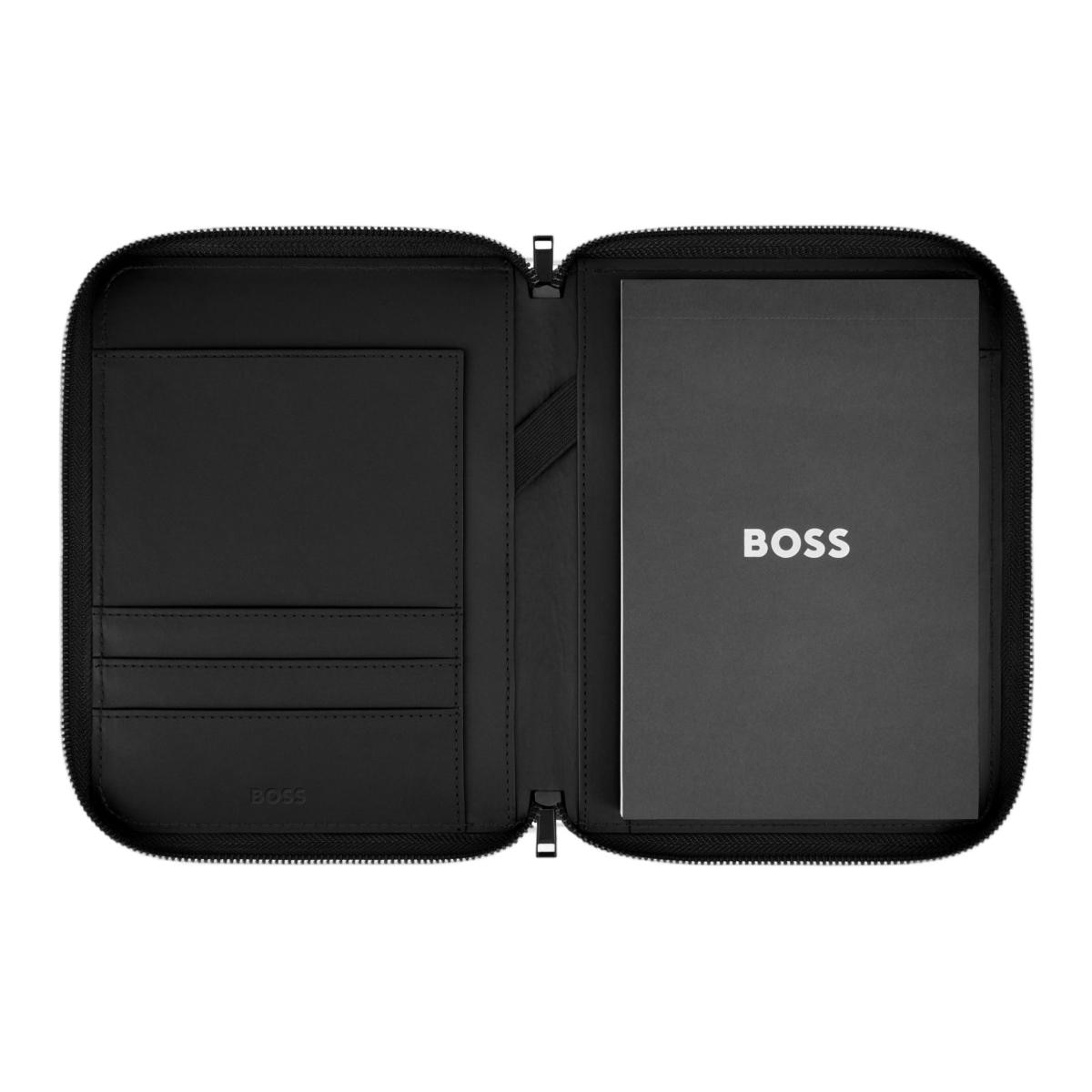 Pasta para Documentos A5 Varsity Negra Hugo Boss Preto / Camel-3