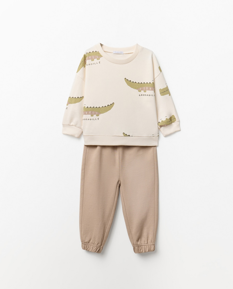 Conjunto de Joggers com Crocodilos Sfera Cru-3