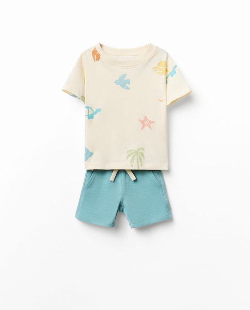 Imagen 0 de Conjunto estampado palmeras