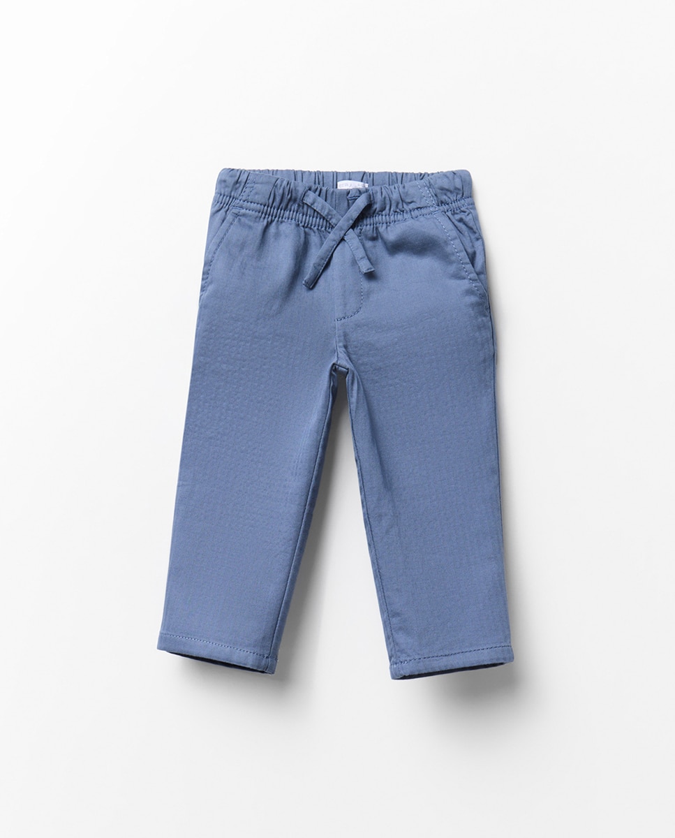 Imagem 0 de Calças de Algodão com Padrão Espinha de Peixe