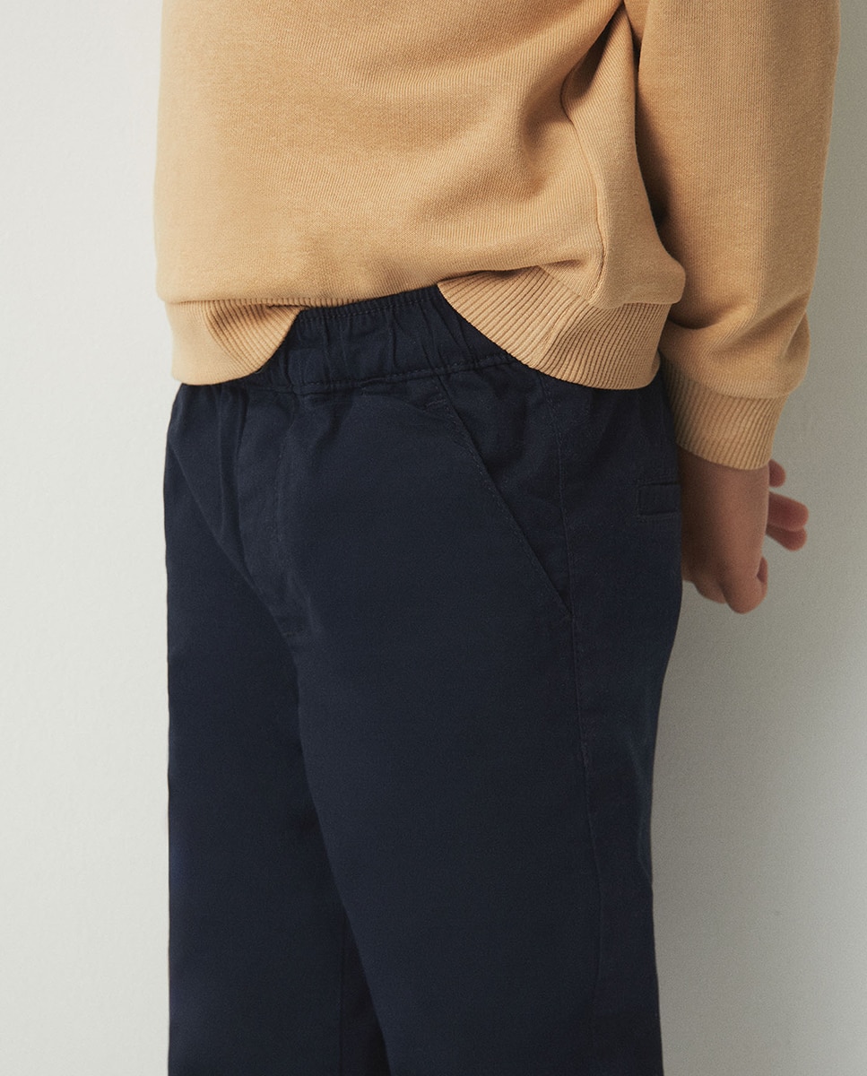Pantalón chino confort - Sfera - Azul marino Azul marino-3